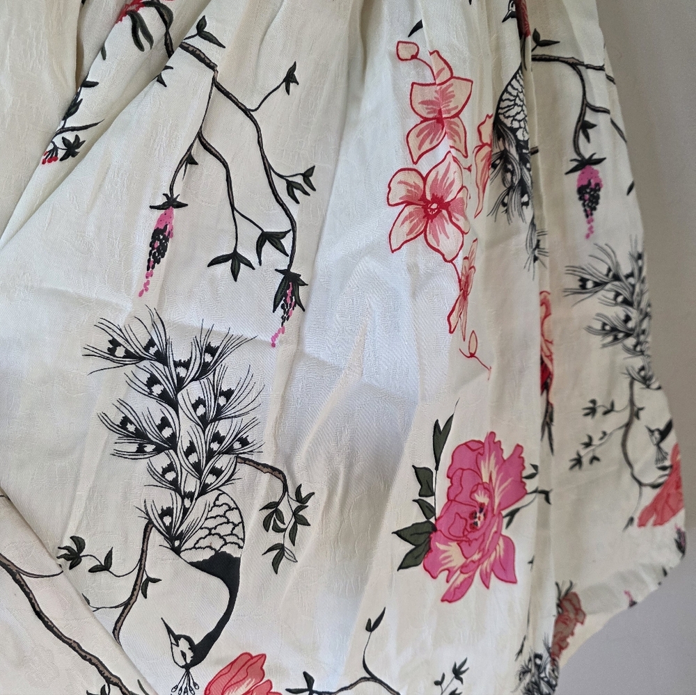 Banned Retro Floral White and Pink Women's Skirt - Picture 3 of 7